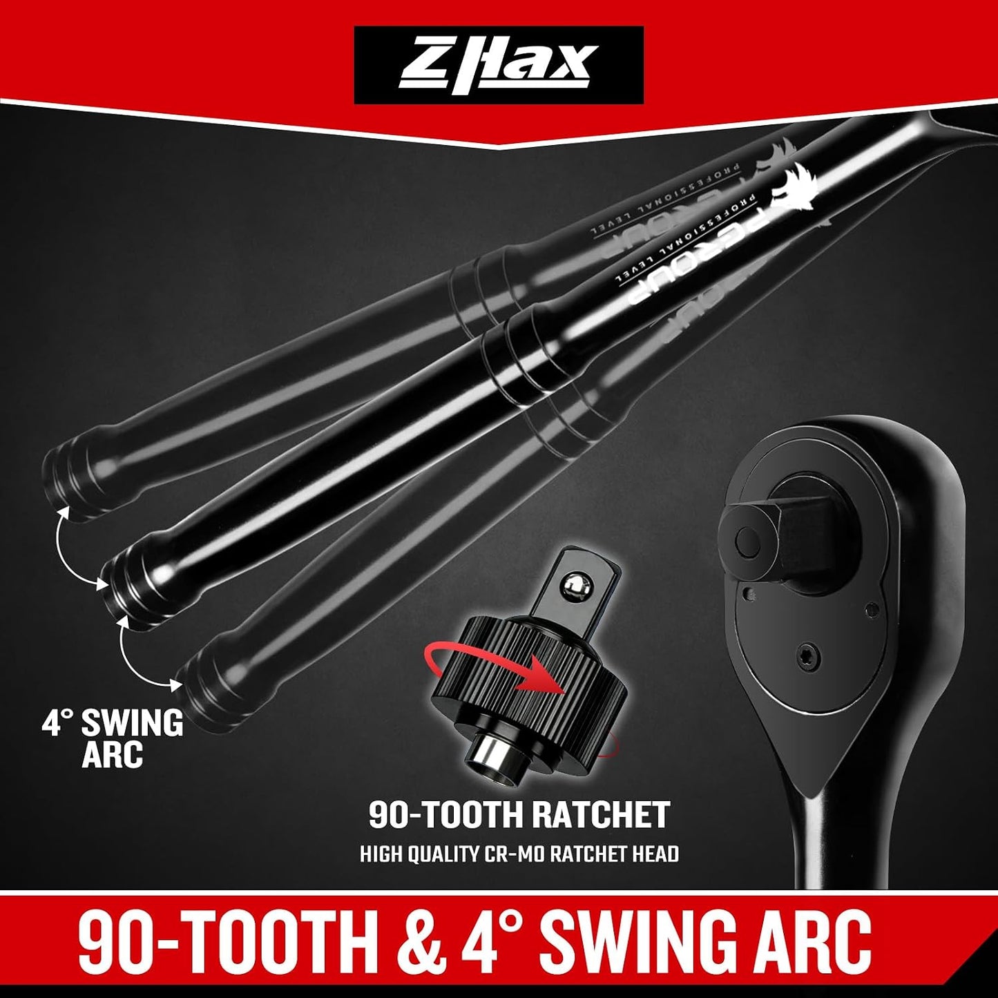 Juego 10 Pzas Trinquetes 1/4 3/8 1/2 90 Dientes con Accesorios