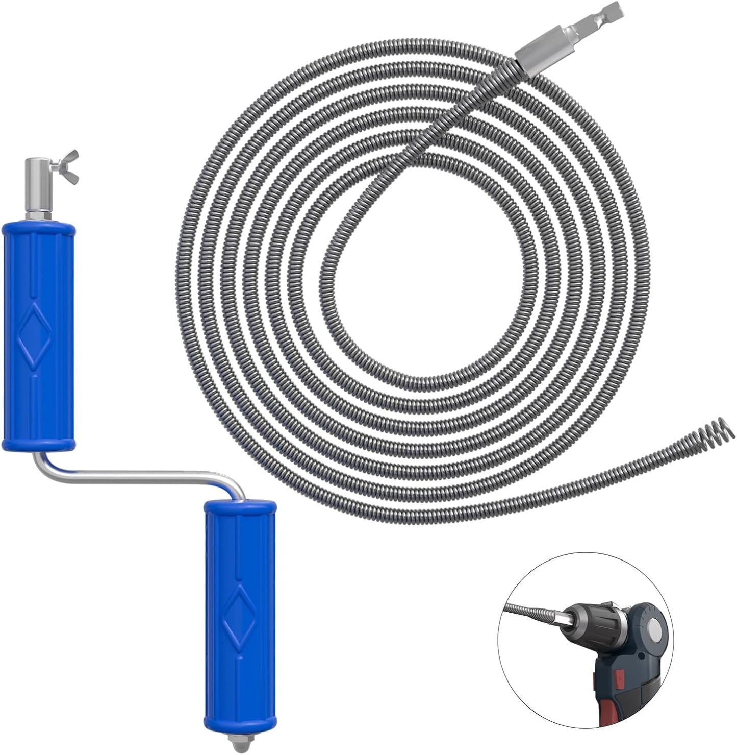 Serpiente drenaje 16.4ft accesorio taladro removedor obstrucciones