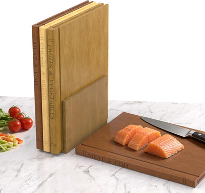 Set Tabla Cortar Madera con Soporte para Cocina