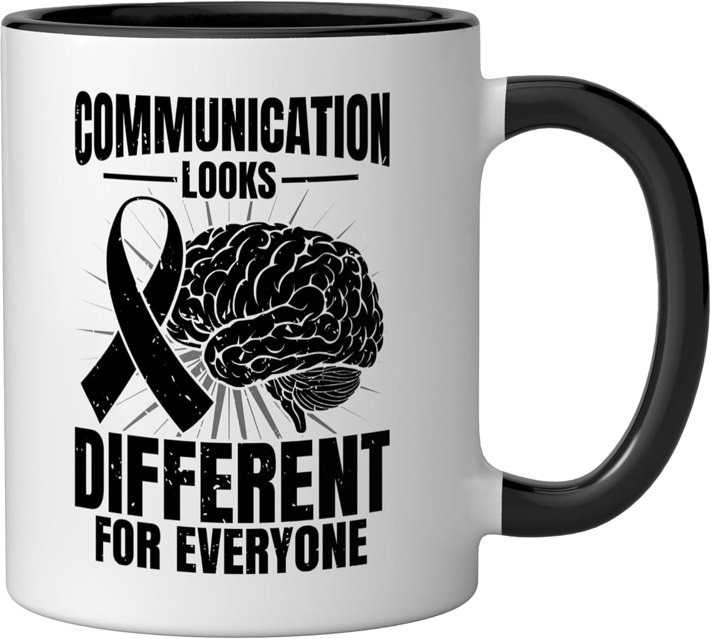 Taza cerámica Aphasia Warrior negra/blanca