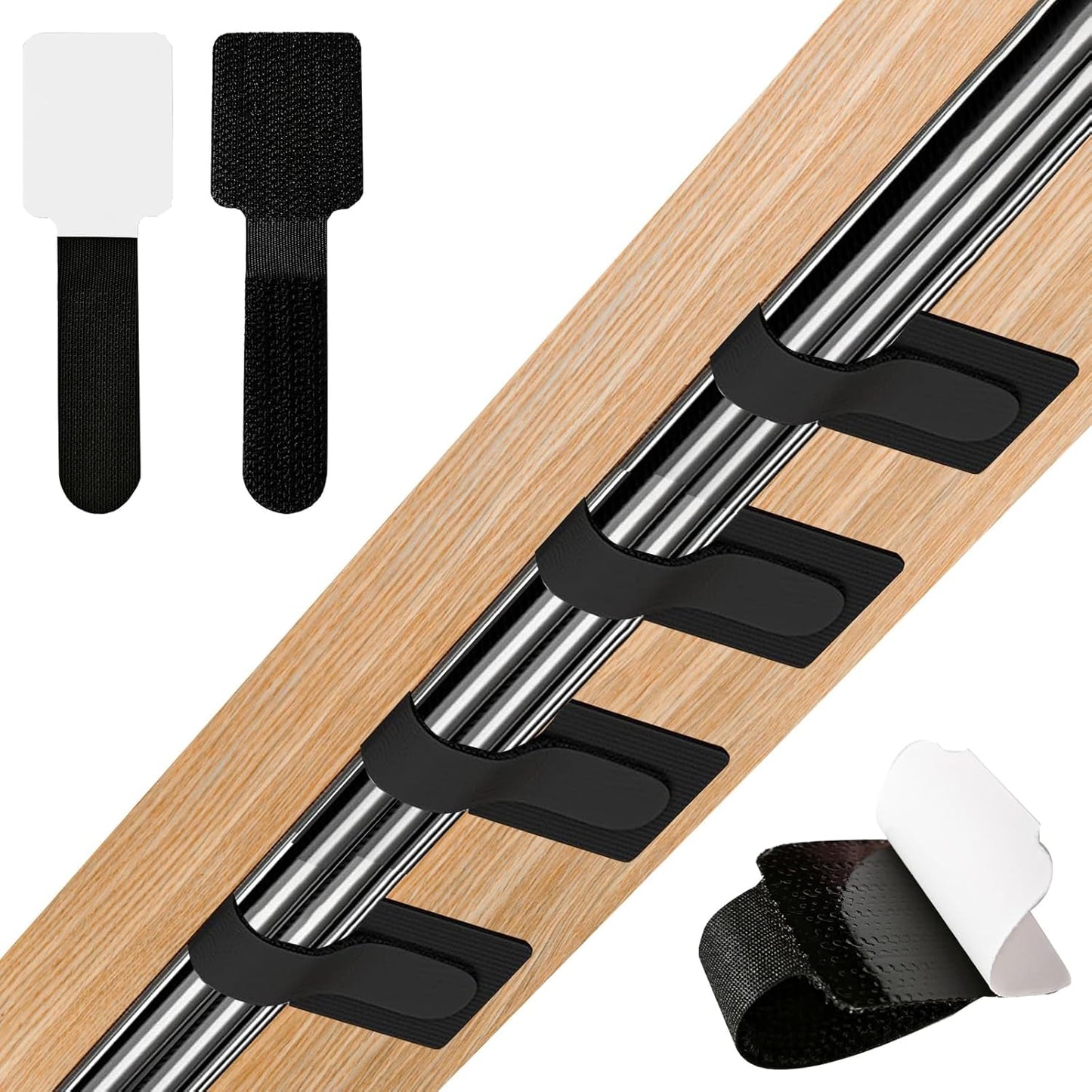 Organizador cables 35 bridas gancho y bucle autoadhesivo