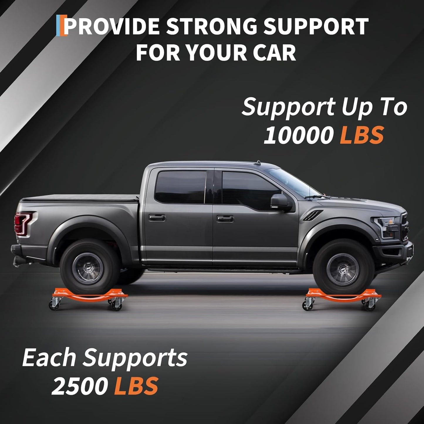 Set de 4 carritos para mover coches de 8000 lbs para SUVs, camiones y motocicletas