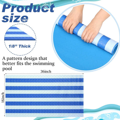 Tapete antideslizante piscina 36x16pulg rayas