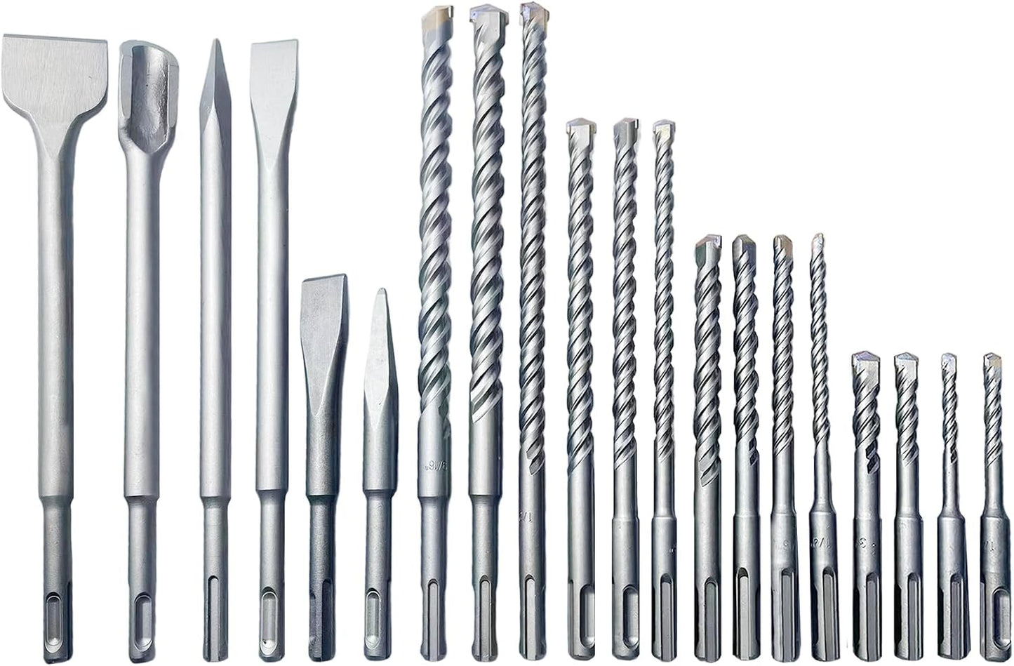 Set 20 Brocas SDS Plus Carburo Hormigón Paredes Cemento