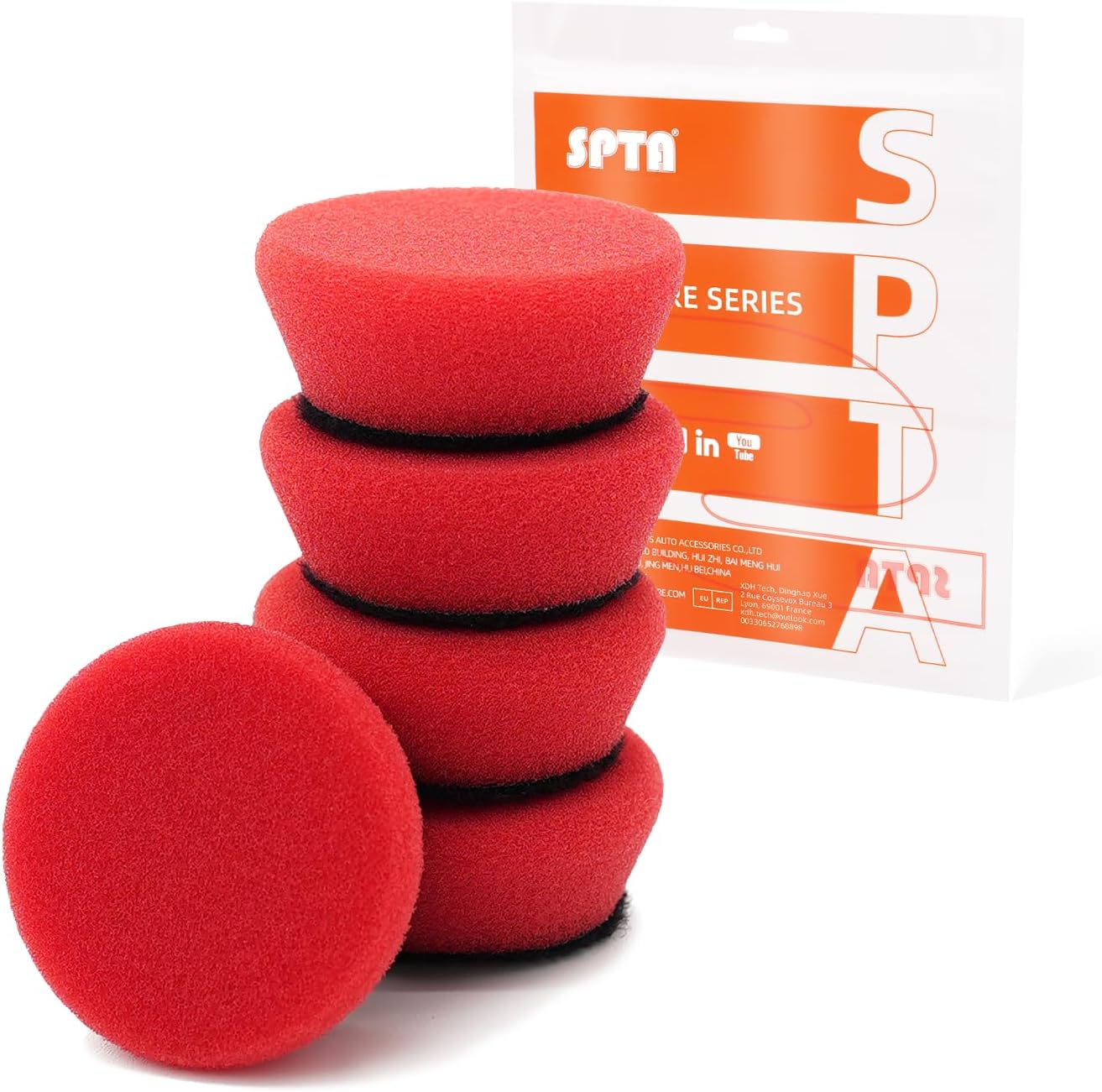 Kit 5 Almohadillas Pulido Espuma Ultrafino 1.3pulg Auto
