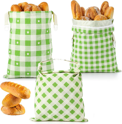Bolsas de pan casero de masa madre 17 x 13 pulgadas reutilizables de algodón orgánico