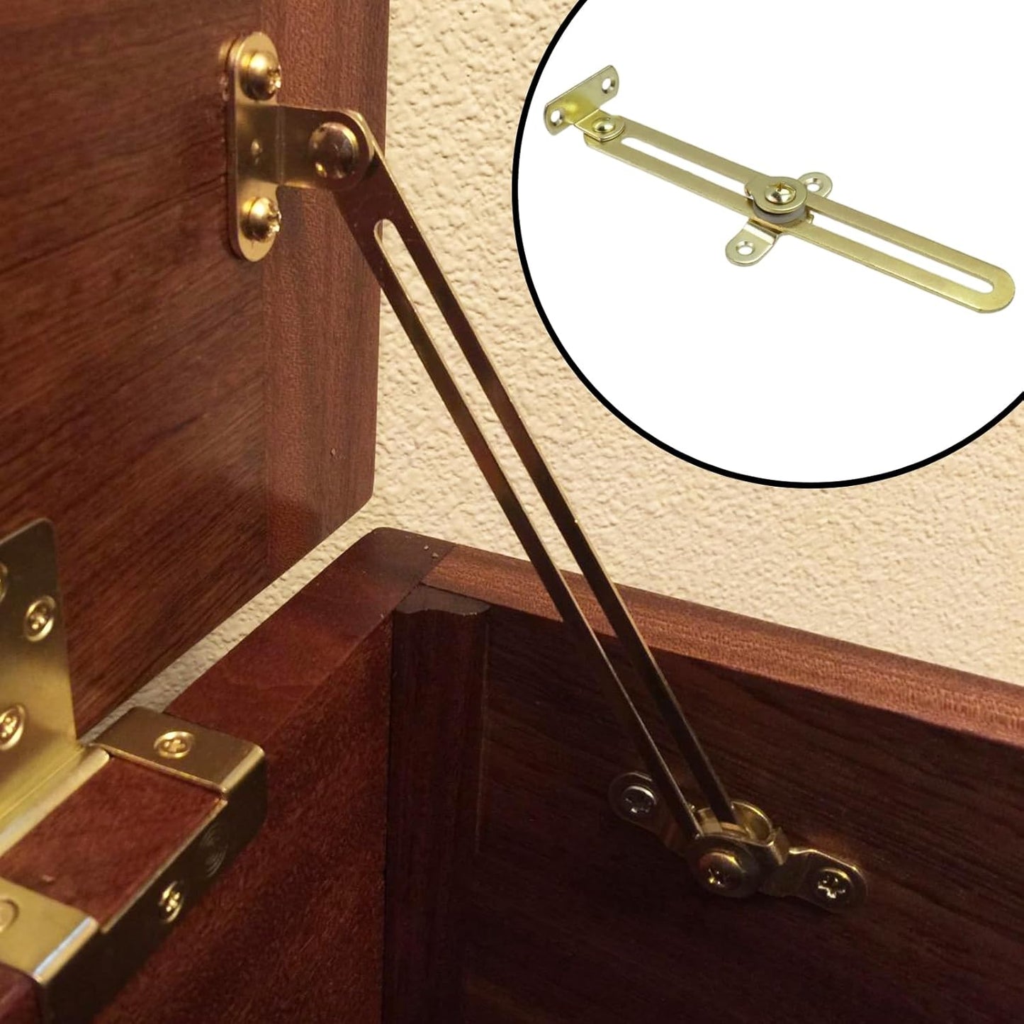 Tapa fricción ajustable 6.69x0.79pulg dorada 4 Pzas