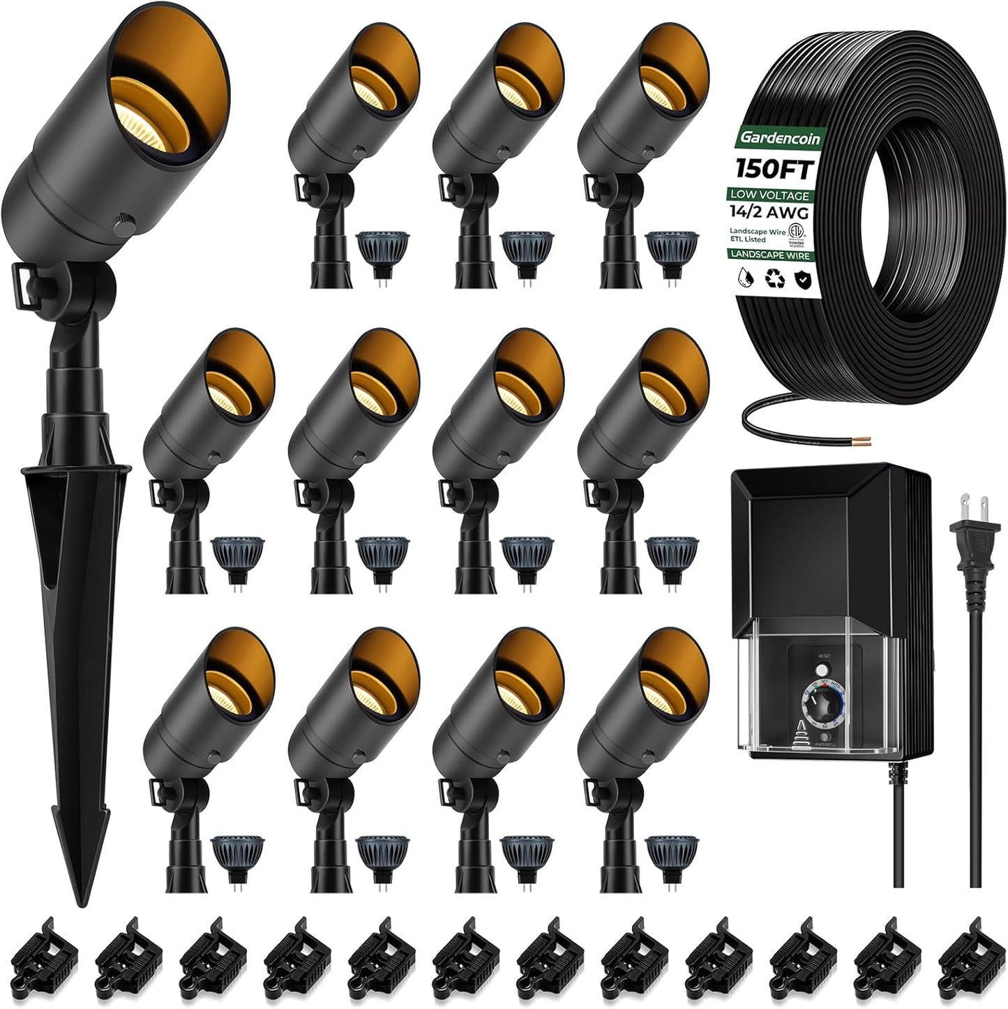 Kit iluminación LED 200W 150pies 12 conectores Fastlock