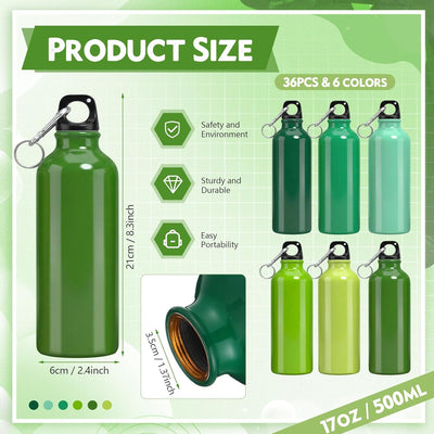 Botella de agua de aluminio 17 oz a prueba de fugas
