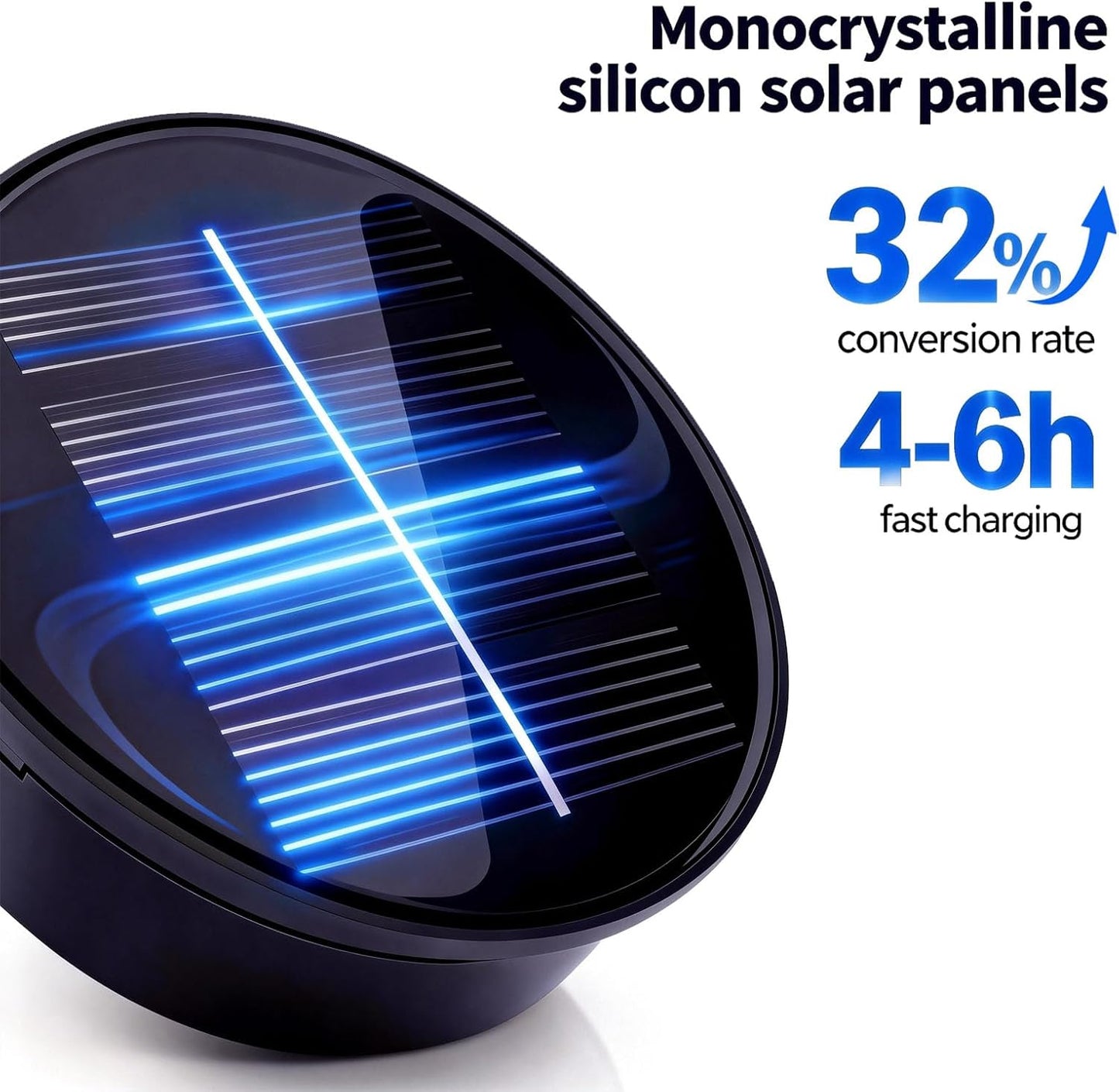 Pieza repuesto linterna solar 3 modos 8 colores