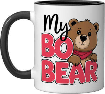 Taza Cerámica My Bo Bear Regalo para Pareja Negro/Blanco