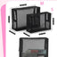 4 Pzas Bolsas Malla Maquillaje con Cremallera Negro