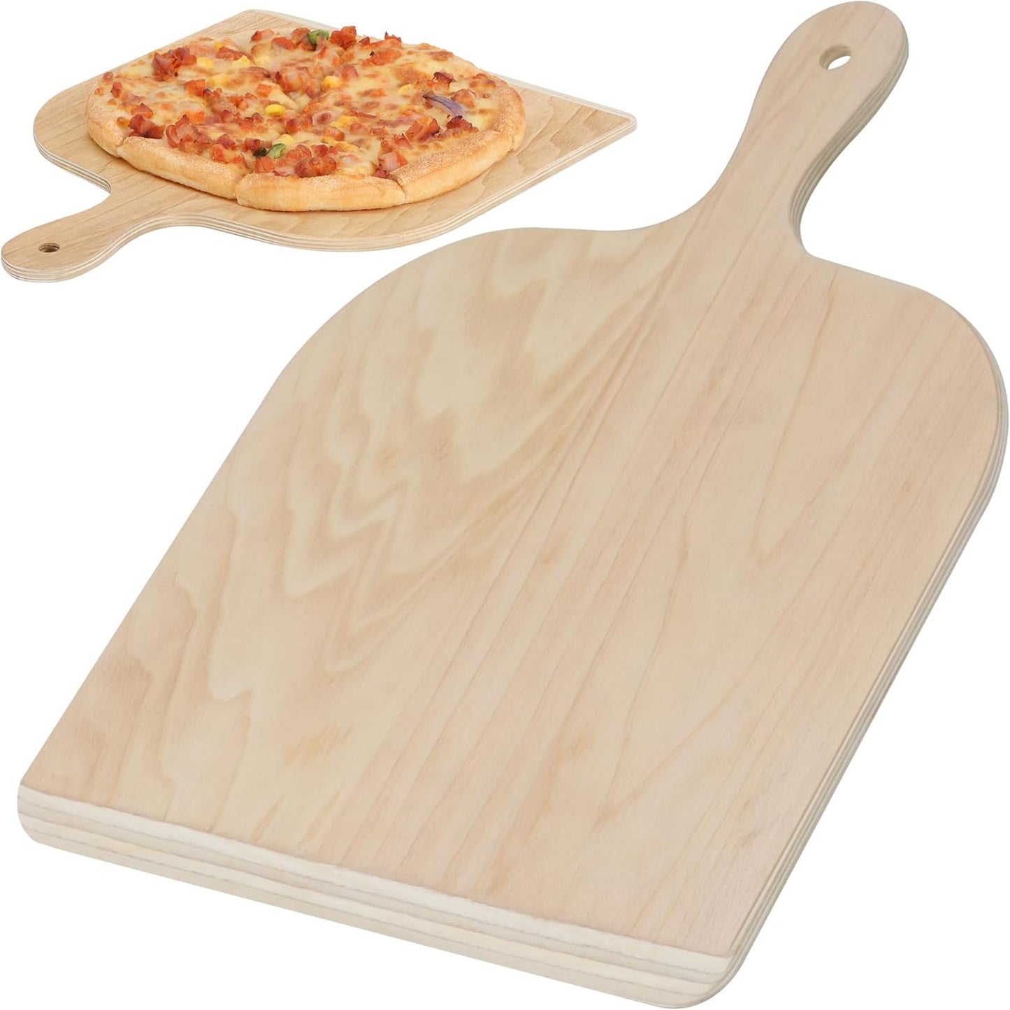 Palanca de pizza de madera sin adherir 11 pulgadas con mango antideslizante
