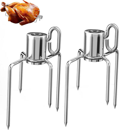 Tenedores asador acero inox 304 para varillas 1/2 3/8 5/16 pulg