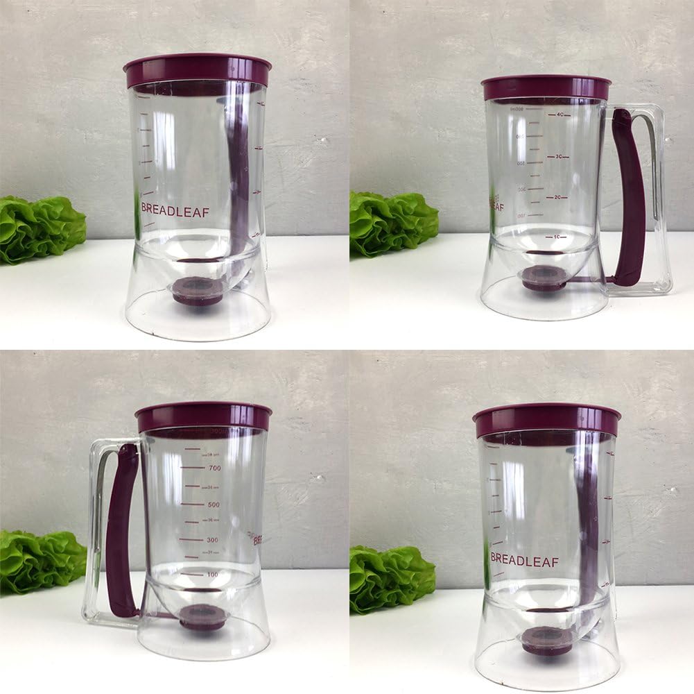 Dispensador de masa para panqueques, cupcakes y gofres con mango de apretar