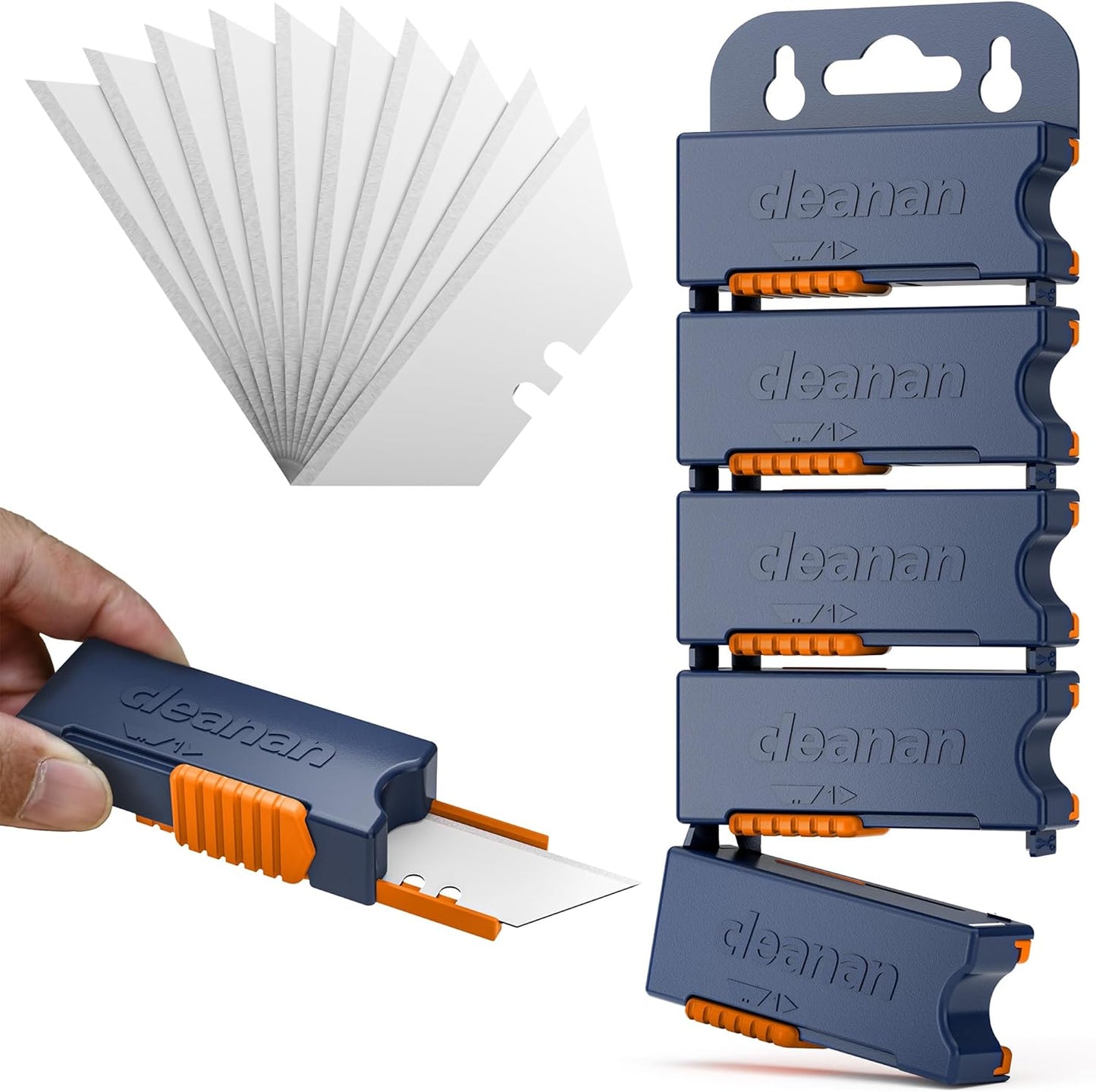 Set 100 cuchillas utilitarias con dispensador