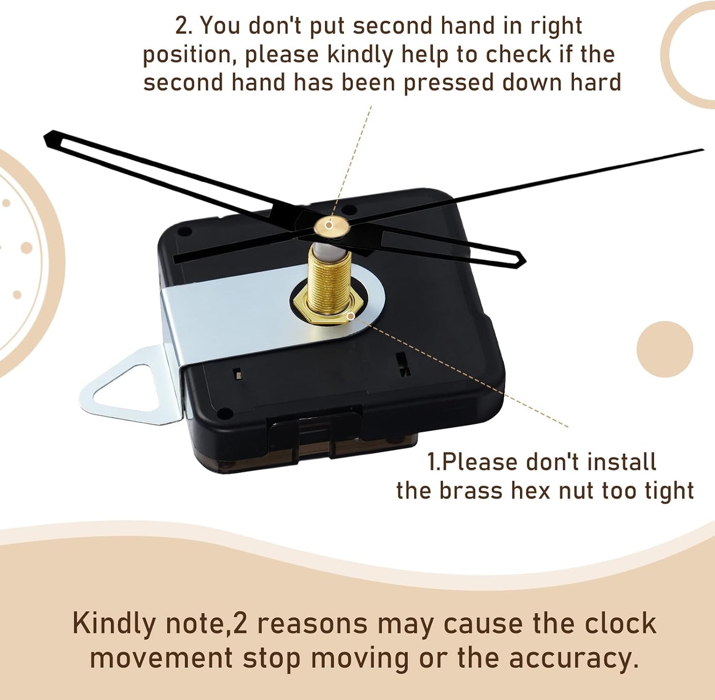 Kit repuesto mecanismo reloj 14 pzas manecillas