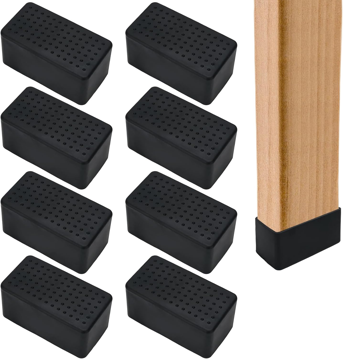 Tapas poste madera 2x4 PVC negro 1.5x3.5 pulg impermeable