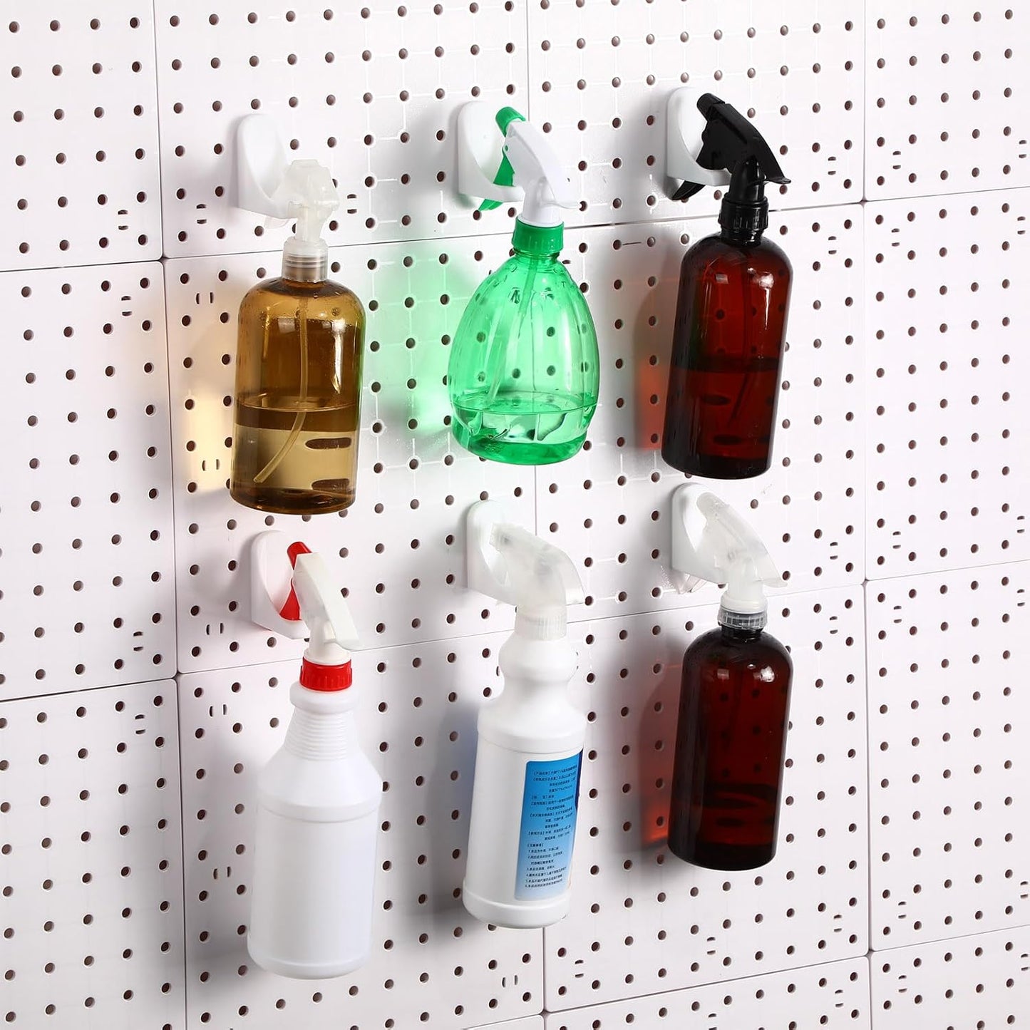 6 Ganchos Botellas Atomizador para Tablero Clavijas