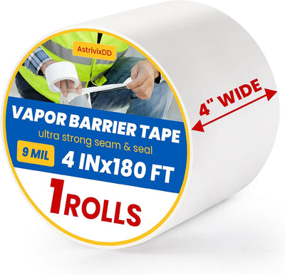 Cinta barrera vapor humedad polietileno 4pulg x 180pies