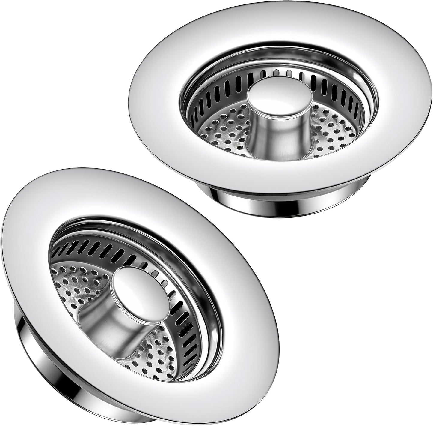 Set 2 Coladores Fregadero Acero Inox Antiobstrucción