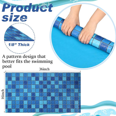 Tapete antideslizante para escalón piscina 36x16pulg
