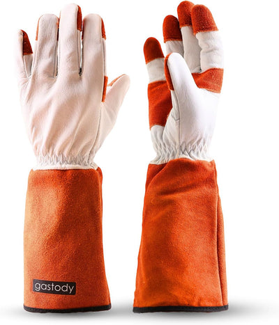 Guantes cuero para jardinería resistente a espinas y perforaciones