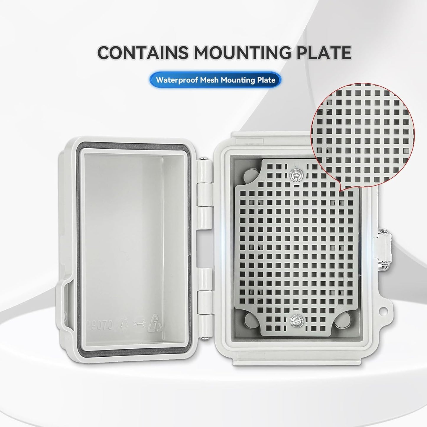 Caja conexión exterior IP67 impermeable cubierta gris