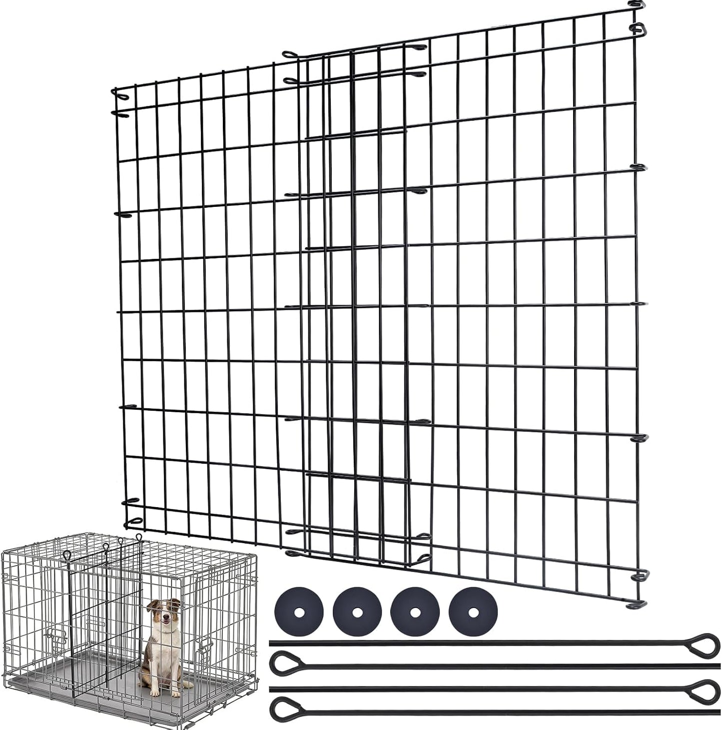 Panel divisor metal ajustable para perreras 27.9pulg