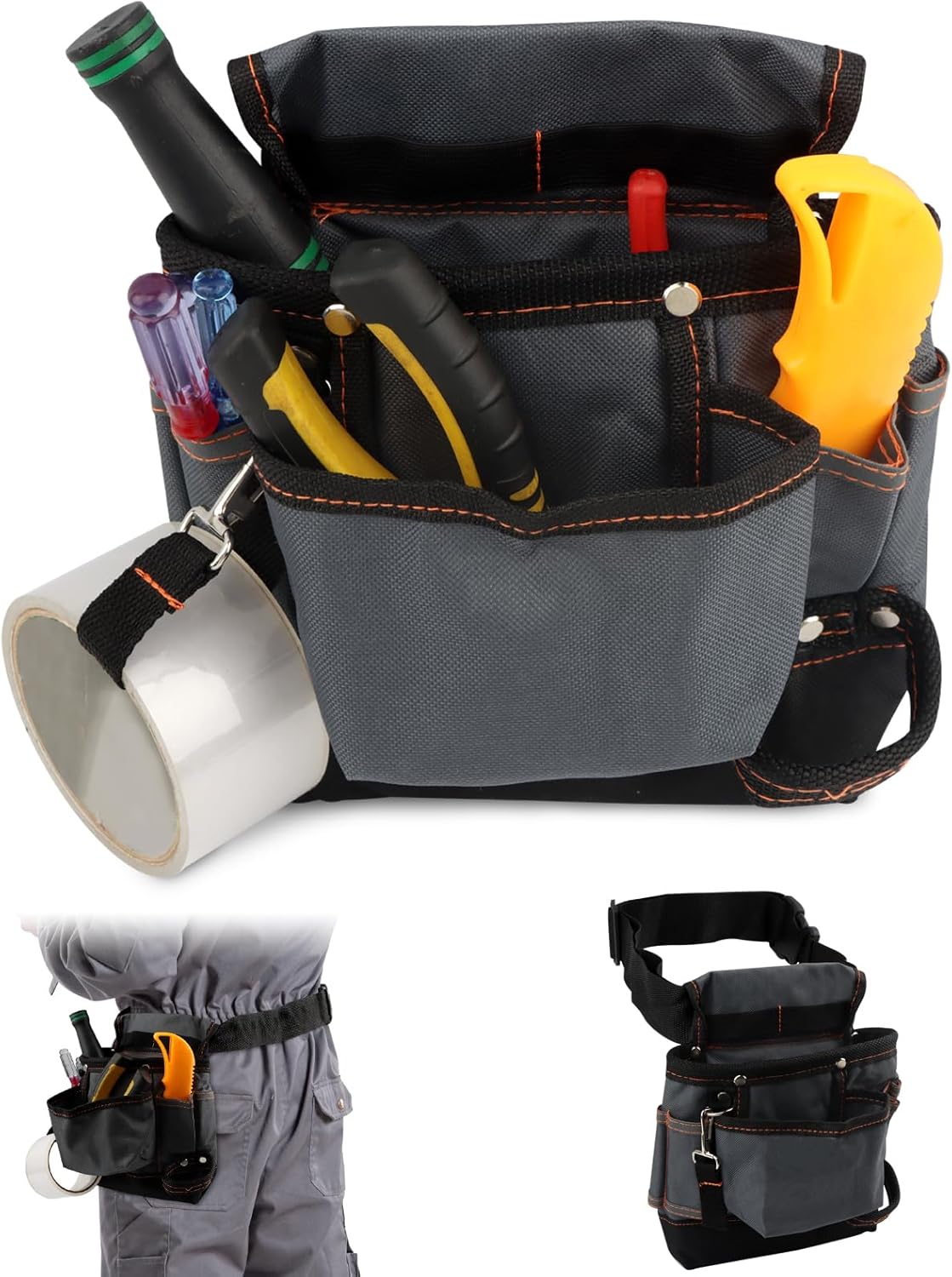 Bolsa cinturón herramientas múltiples bolsillos ajustable
