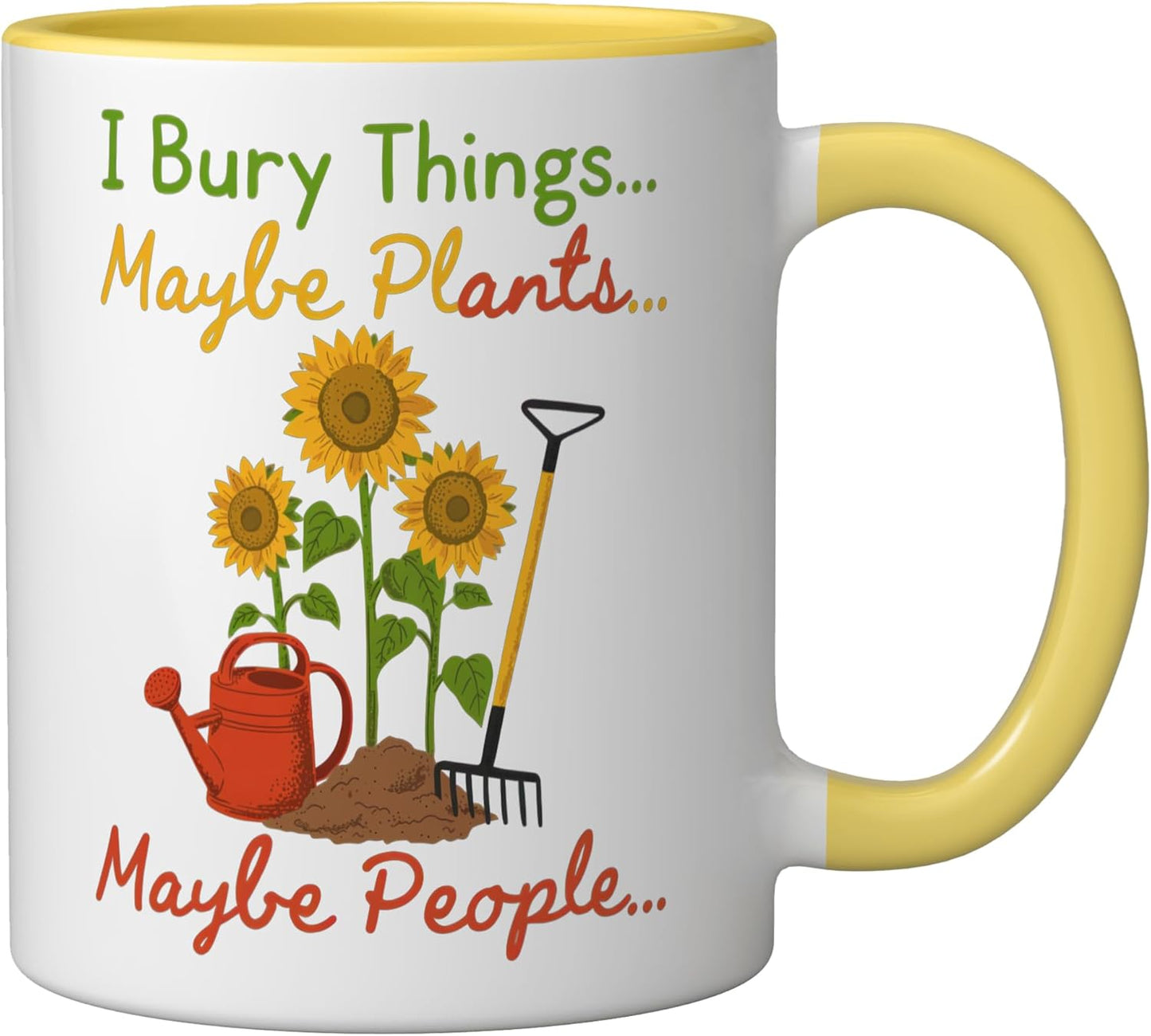 Taza Cerámica Girasoles Amarillo/Blanco