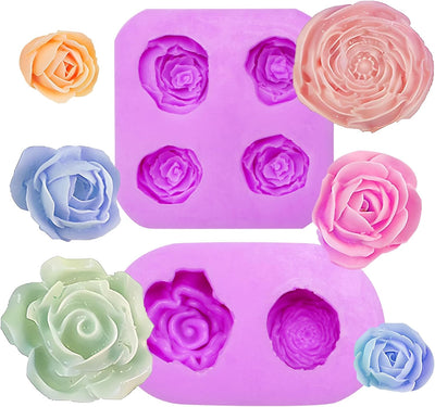 Molde rosas 2 pack 6 cavidades fondant chocolate boda fiesta