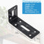 6 Soportes L Negro Ranurado 3-1/5x1-5/9 Pulg