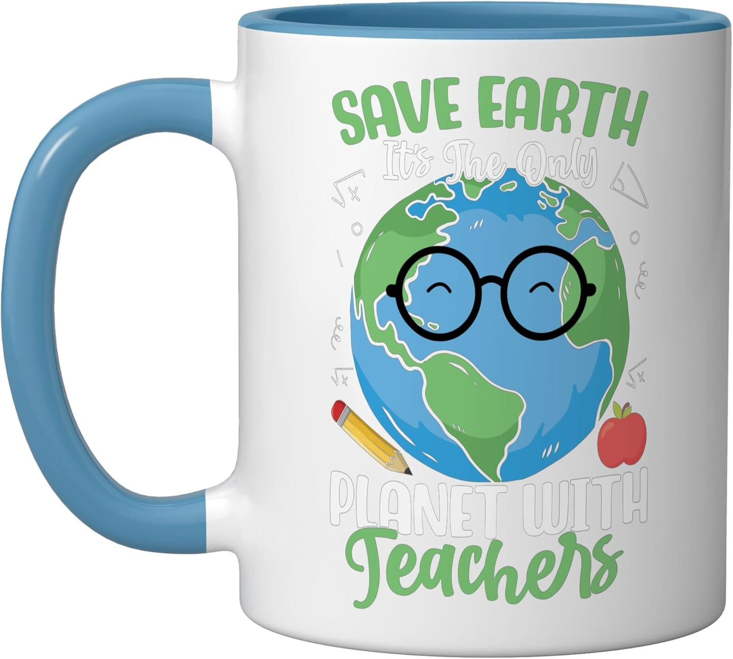 Taza Cerámica con Profesores Azul/Blanco