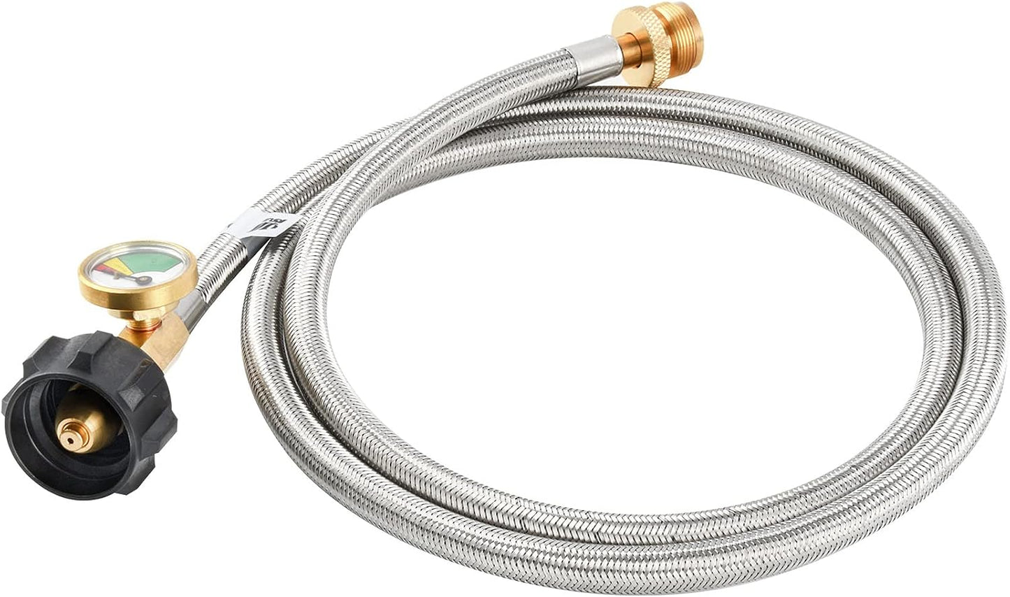 Manguera propano 5ft conversión 1-20lb tanque LP acero inox