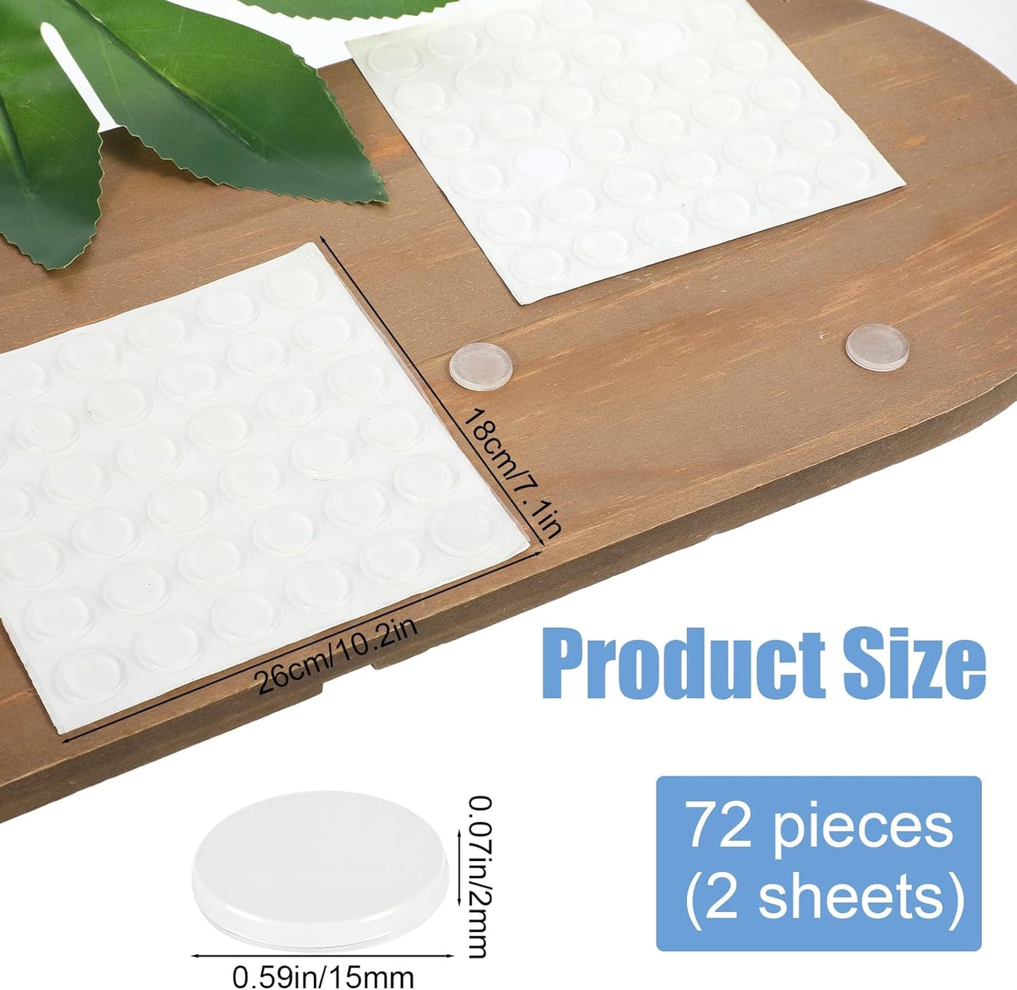 Almohadillas antideslizantes vidrio y silicona para mesa y gabinete