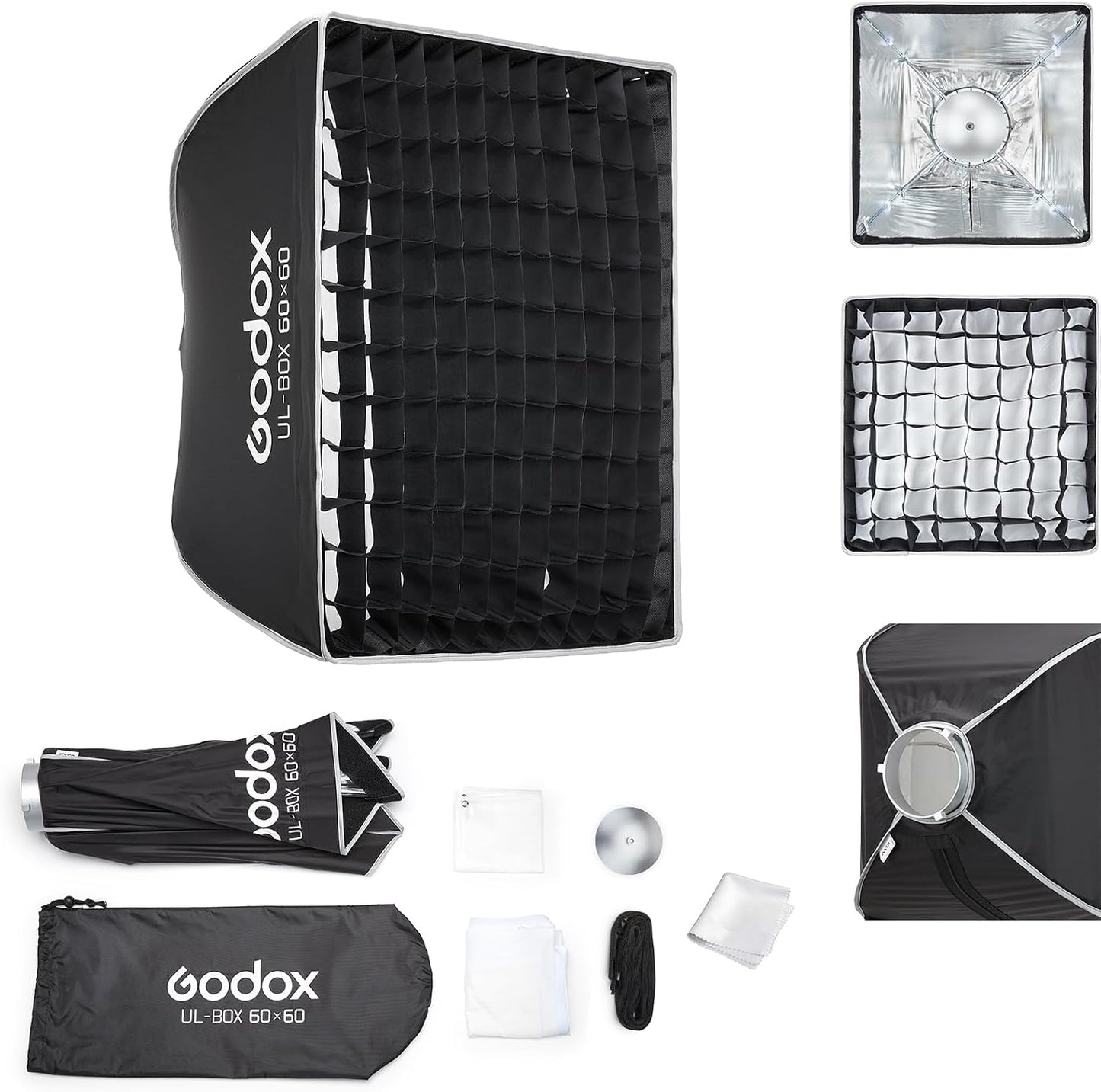 Softbox UL-60x60 cuadrado para estudio y video