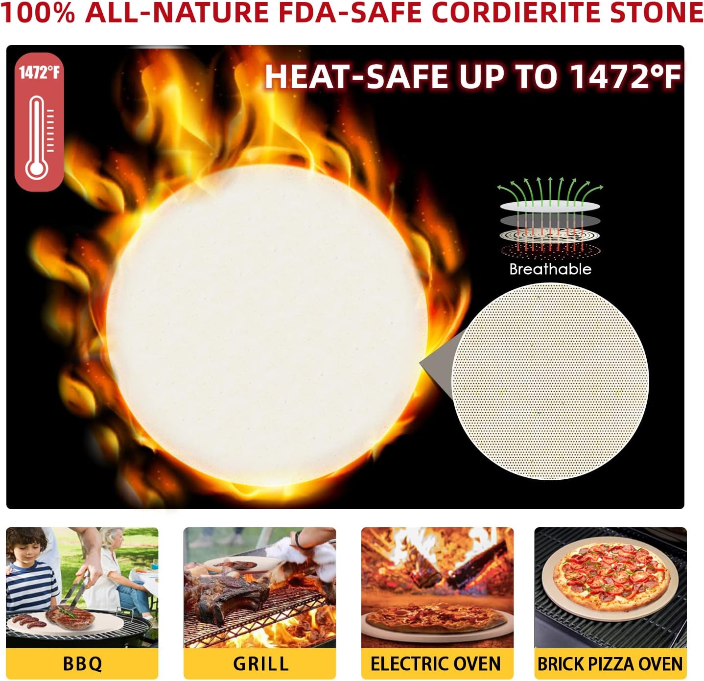 Set 5 piedras pizza 13pulg roble estante cortador y papel cocina