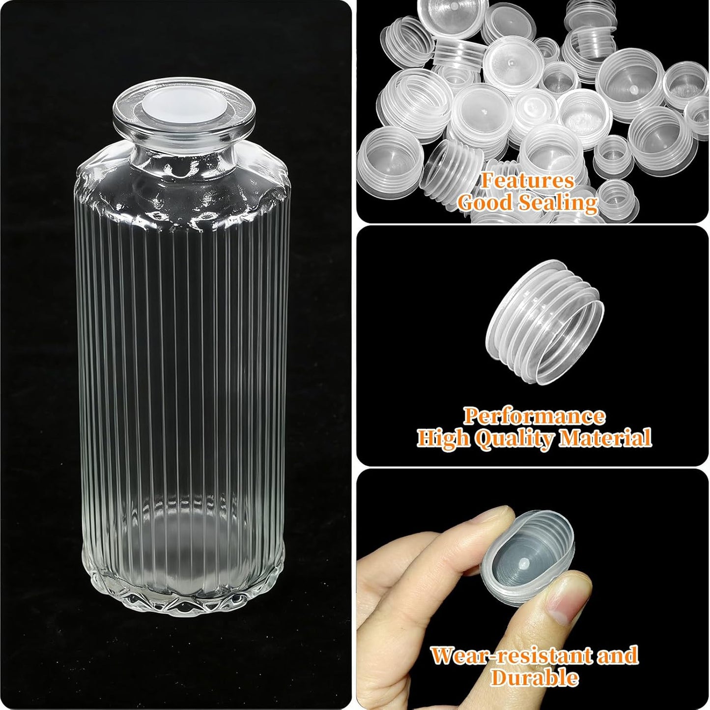 80 Tapones Reutilizables Sal y Pimienta