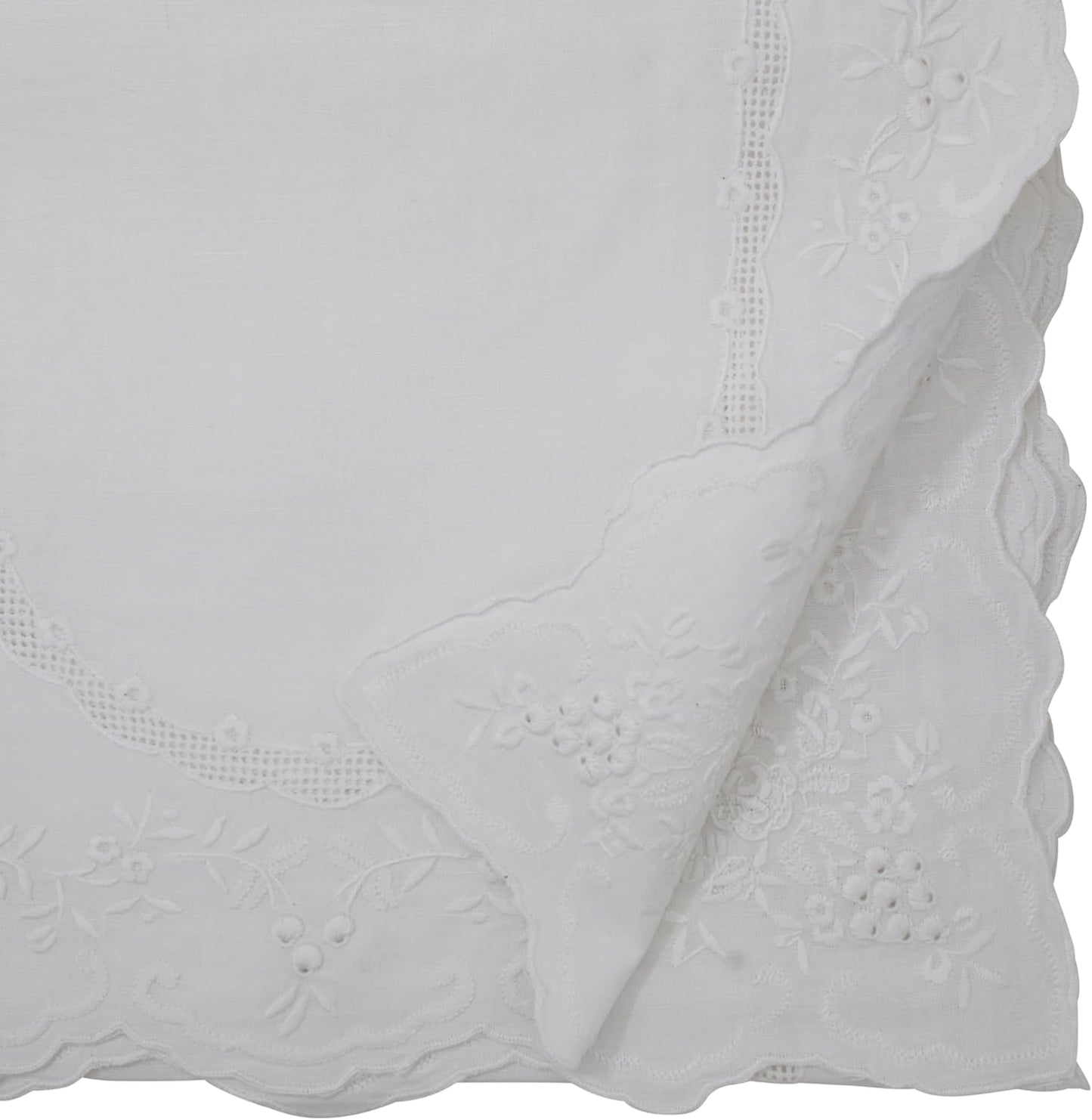 Camino de mesa de lino bordado decorativo no reversible 16 x 54