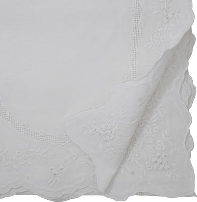 Camino de mesa de lino bordado decorativo no reversible 16 x 54