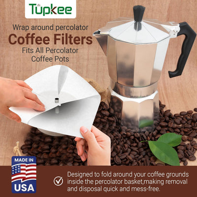 Filtros café percolador 120 uds comp 120 blancos USA