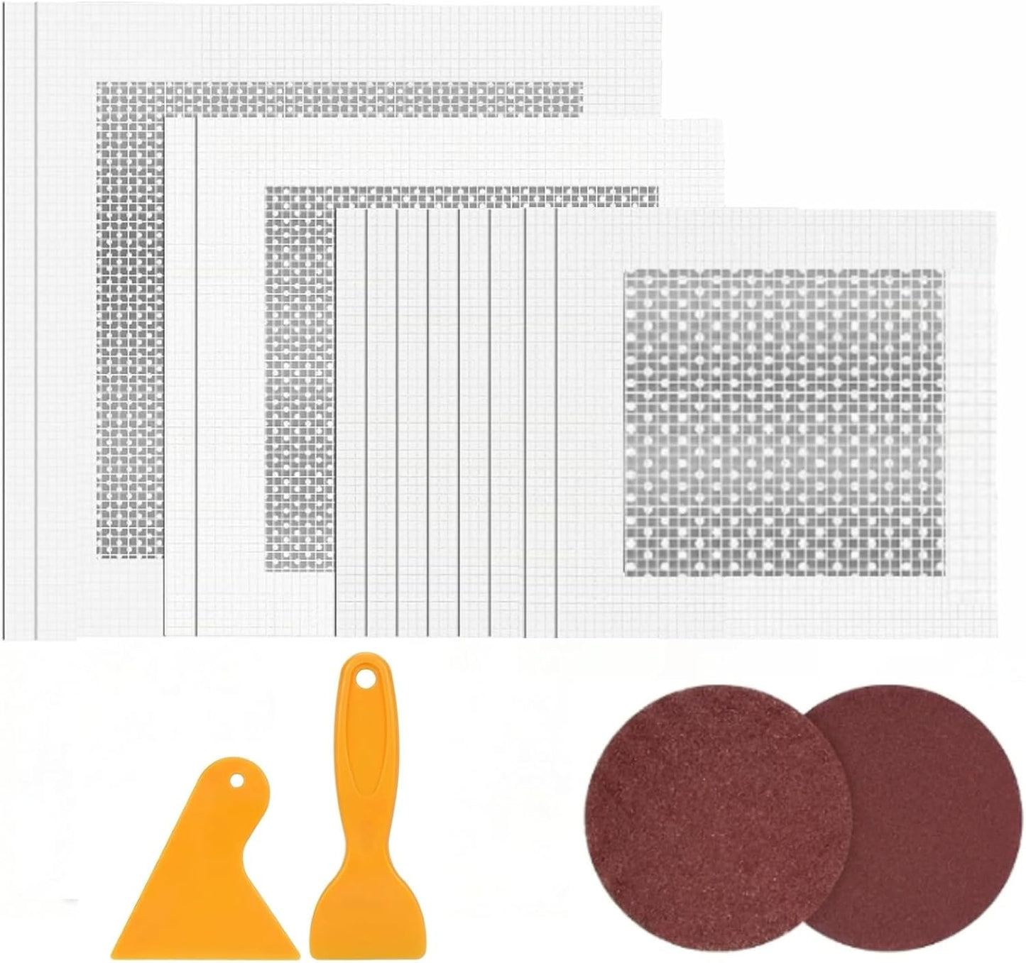 Kit reparación yeso parches malla aluminio autoadhesivo 4/6/8pulg