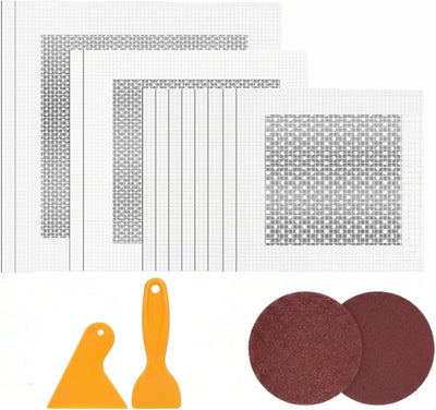 Kit reparación yeso parches malla aluminio autoadhesivo 4/6/8pulg