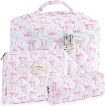 Bolsa maquillaje acolchada algodón Arco Pastel