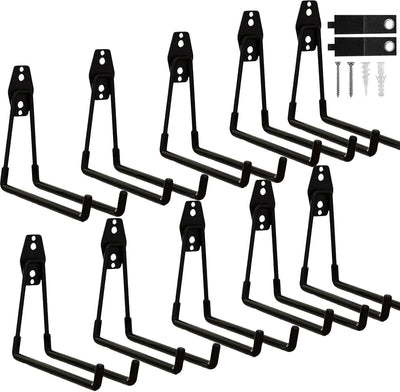 10 Ganchos Garaje Acero Antiderrap 7.7pulg