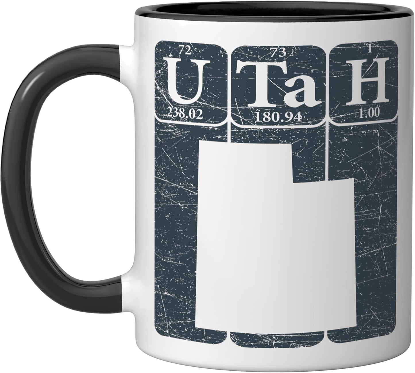 Taza retro de cerámica con mapa del estado de Utah