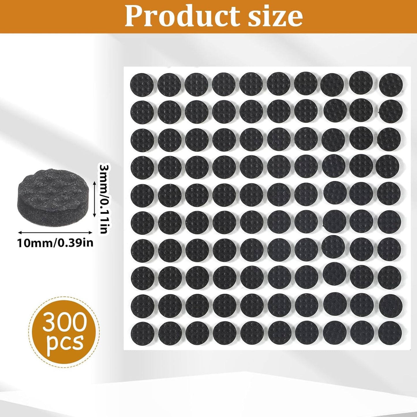 300 Almohadillas Antiderrap para Muebles Suelo de Espuma