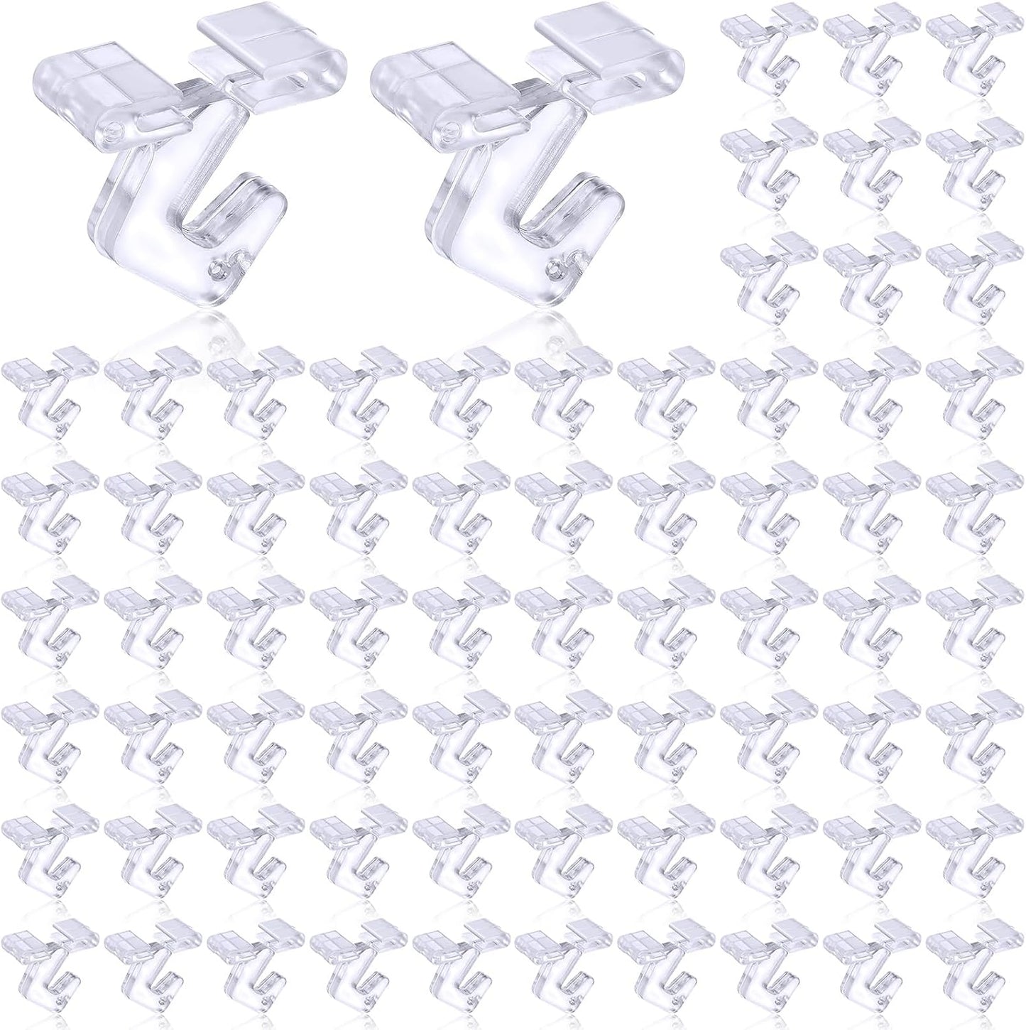 100 Ganchos Techo Transparentes para Azulejos y Decoración