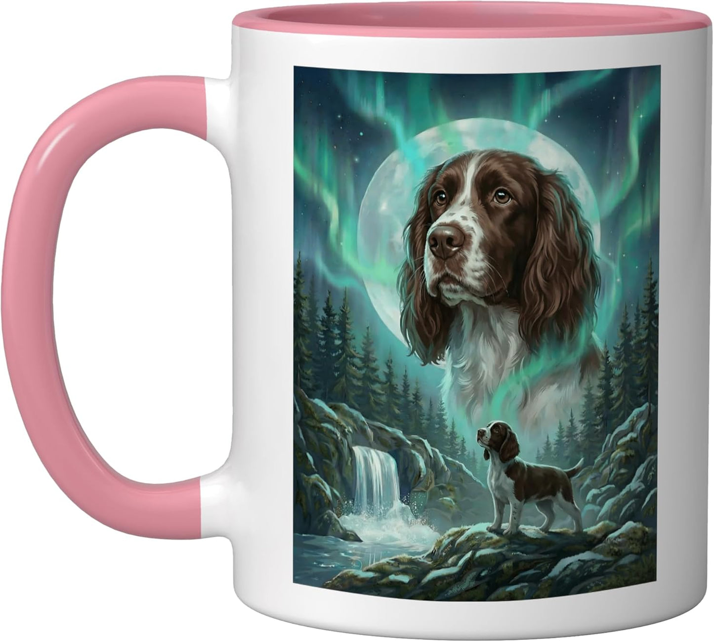 Taza Cerámica Aurora Borealis Rosa/Blanca